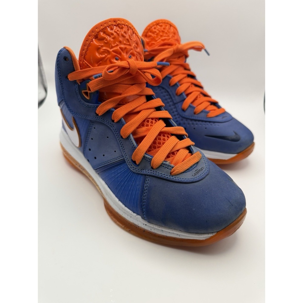 Nike LeBron 8 VIII QS HWC Hardwood Classics Men's Size 7 Blue Orange